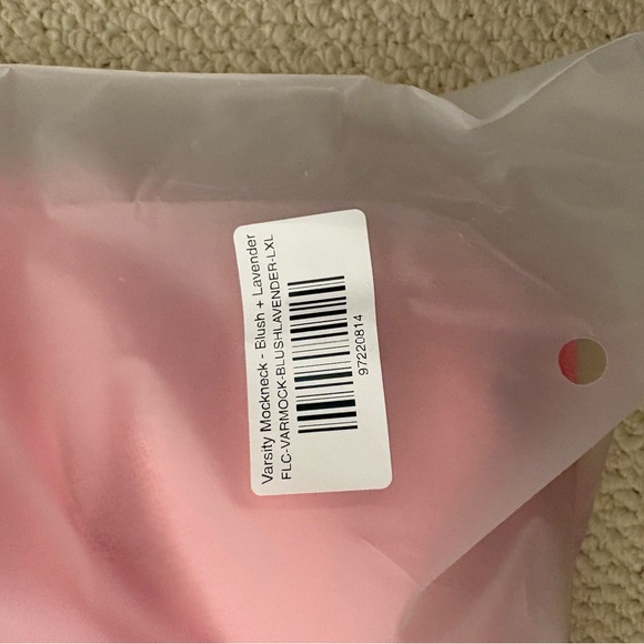 NWT PARKE Valentine’s Day varsity mock neck sweatshirt in blush/lavender in l/xl - Picture 5 of 5